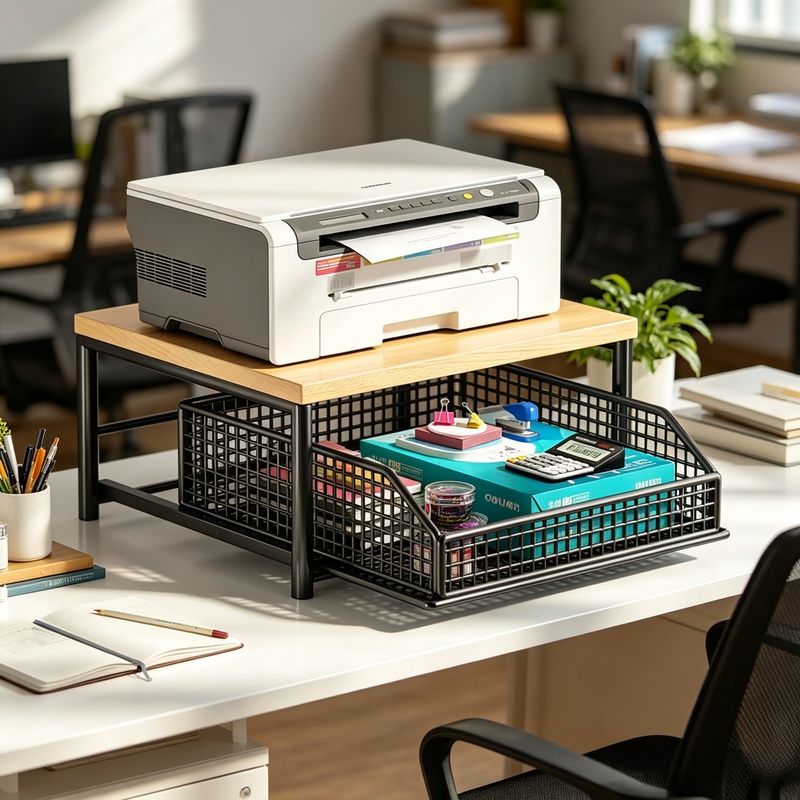 Kitchen Baking Rack - Verticale magnetronstandaard met lade en bakrek,